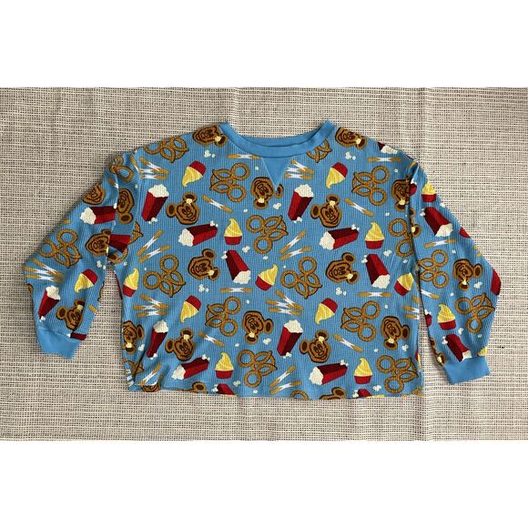 Disney Parks Exclusive Mickey Snacks & Treats Pajamas set Women's Size 2XL Food - Picture 1 of 7